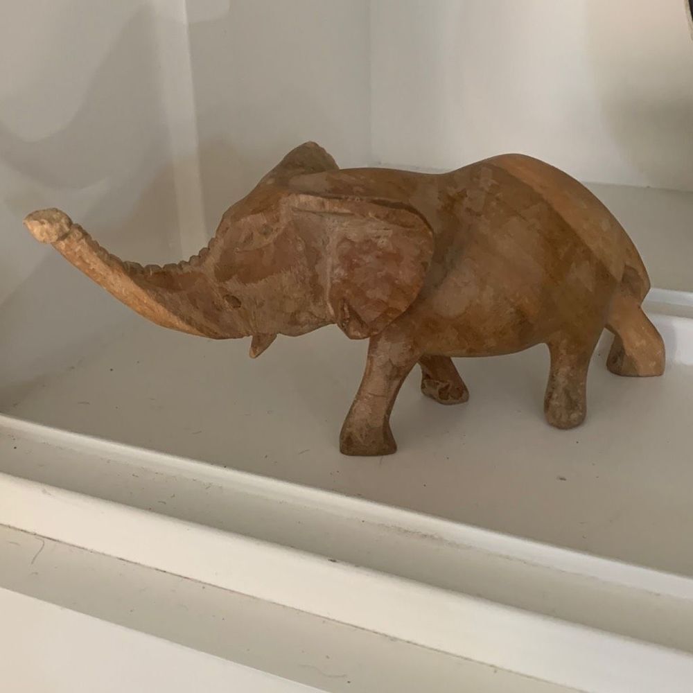 Hand Carved Wooden Elephant